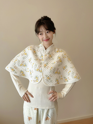Jq Jingqi Air Cotton Maternity Shawl, Pure Cotton Shoulder Protector for Pregnant Women, Anti-Cold Nursing Cape for Air-Conditioned Rooms, Postpartum — 1