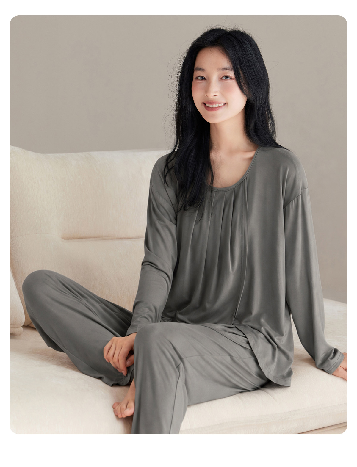 Jq Jingqi Postpartum Clothing Pure Cotton Sweat-Absorbent Postpartum Nursing Pajamas for Pregnant Women Breastfeeding and Maternity Home Wear Autumn Season — 25