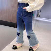 The Jing Kiri Girl Summer Pants Children Summer style jeans 2024 new baby Yangqi Anti-mosquito pants thin summer clothes