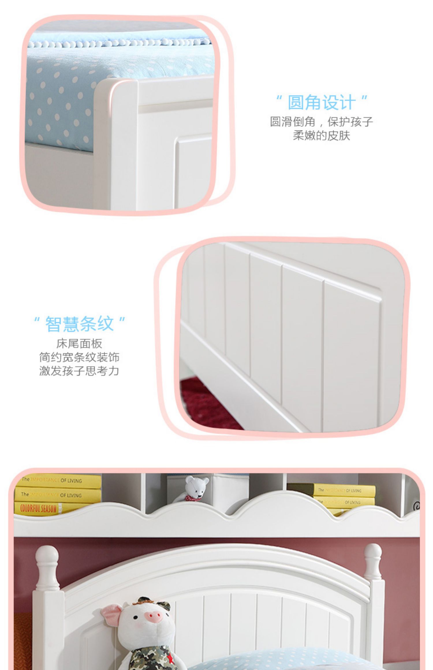 Đôi hổ giường bàn ghế trẻ em gái công chúa ngủ nội thất phòng ngủ 1,5 m 1,2 m giường Teen 13M5 - Giường mẫu giường đẹp