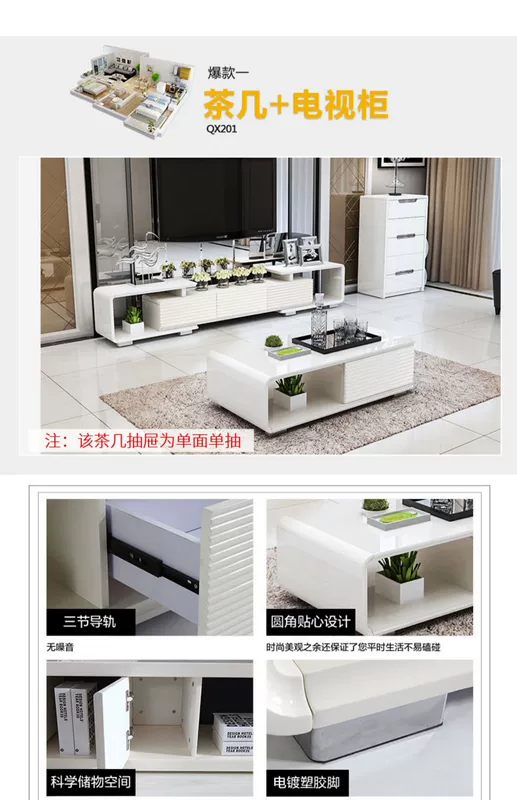 Nội thất đôi Tiger Nội thất toàn bộ nhà Hai phòng Một phòng khách Sofa Bàn cà phê Bàn kết hợp tủ giường - Bộ đồ nội thất giường hộp