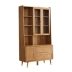 Double Tiger Furniture Tủ sách Gỗ rắn Bắc Âu Kệ sách Hai cửa Ba cửa Phòng học có cửa tủ 19N1 - Buồng