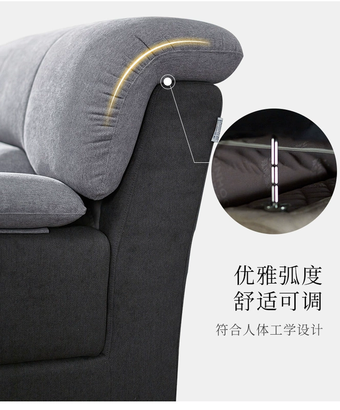 Đôi bàn ghế hổ sofa vải hiện đại phòng khách nhỏ gọn sẵn sàng ba chữ số gói kết hợp đồ nội thất sofa 085 - Ghế sô pha
