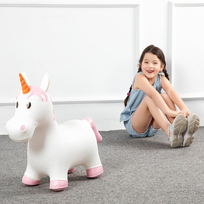 Jumping vaulting horse plus thickening easy to clean environmental protection children's inflatable bouncing pony baby riding pony balance toy