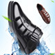 2025 New Summer Sandals Men's Genuine Leather Soft Bottom Hollow Leather Shoes Hollow Breathable Dad Shoes Bag Scalp Sandals