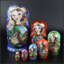 Matryoshka 7 layers snow White ornaments handmade cute Matryoshka creative ornaments educational toys