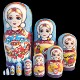 Russian matryoshka 10-layer classic storyboard hand-painted basswood made children's educational toys gift ornaments