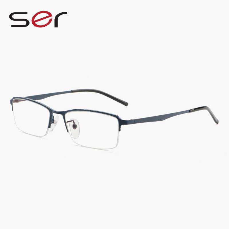 Radiation-Resistant Glasses Frame Male Myopia Anti-Blue Light Computer Goggle Without Degrees Flat Mirror Ultra Light Business Pure Titanium Shelf