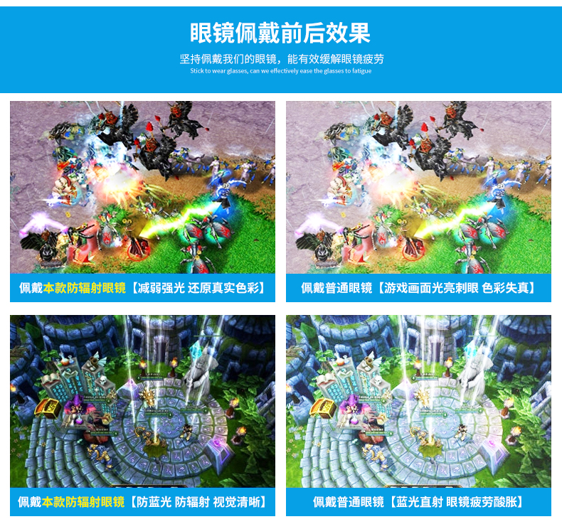 Máy tính điện thoại di động Kính râm chống bức xạ ánh sáng xanh lam không độ phẳng kính nam và nữ mô hình khung gương cận thị kính rayban nữ