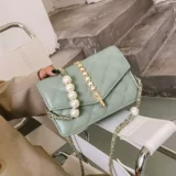 Сумка для путешествий, сумка через плечо, цепь из жемчуга, сумка подмышку, 2020, на цепочке