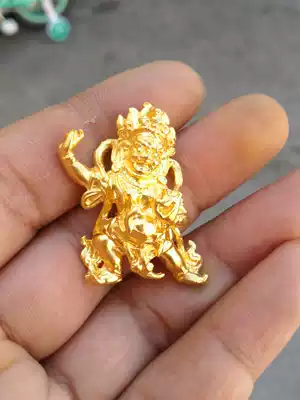 Stop casting (old silver casting Vajra Bodhisattva) sterling silver Buddha statue sterling silver big black sky Mokala God of wealth