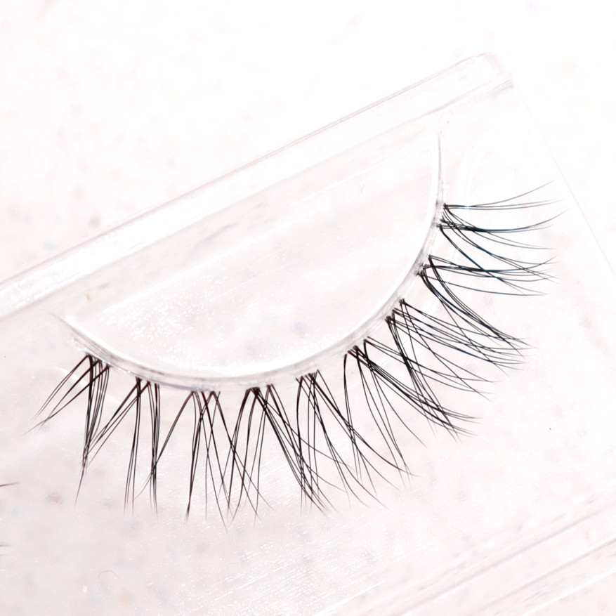 Snowinay 3d fake eyelashes new research fine stalk technology European and American Thai makeup fake eyelash female natural roll up and thick 405