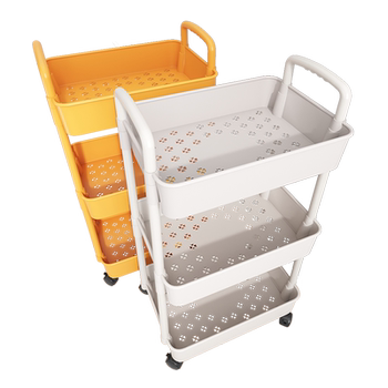 Kitchen trolley storage rack vegetable basket