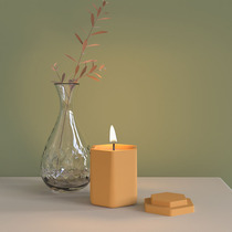 Handmade concrete material aromatherapy gypsum cup silicone mold cement grouting candle cup hexagonal candlestick mold