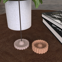 Silicone mold cement creative lotus pattern concrete round incense insert mold study ornaments aromatherapy gypsum supplies
