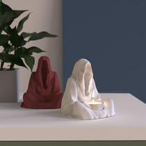 Cement mold atmosphere gypsum lord of the rings god of death candle stand silicone mold concrete aromatherapy candle holder mold