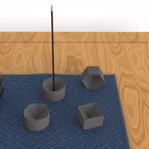 Silicone mold cement incense seat tray geometric design concrete incense diy cement handicraft gypsum mold