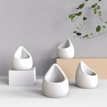 European handmade diy scented candle holder concrete water drop modeling candle cup silicone mold cement cup gypsum