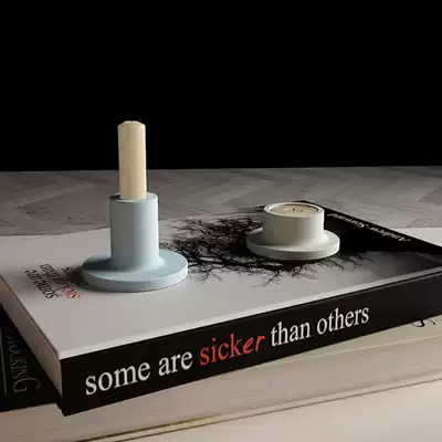 Round creative Candlestick cement silicone mold aromatherapy Candlestick home decoration ornaments handmade DIY silicone mold