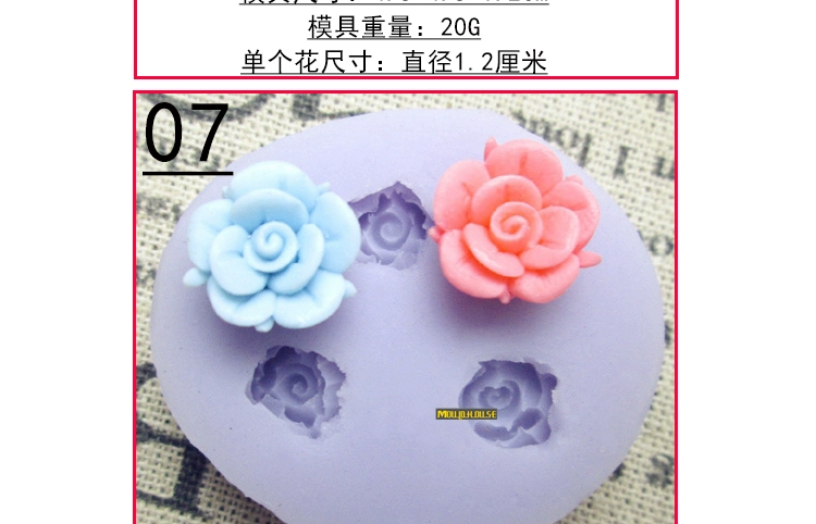 Pinqi Khuôn 3 Hoa nhỏ fondant Bánh trang trí Hướng dẫn sử dụng DIY Chocolate Baking Tools Phục vụ khuôn silicon khay làm kem