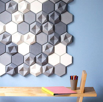 Geometric wall brick mold Decorative background wall Gypsum brick hexagonal silicone mold Nordic cement mold Industrial style