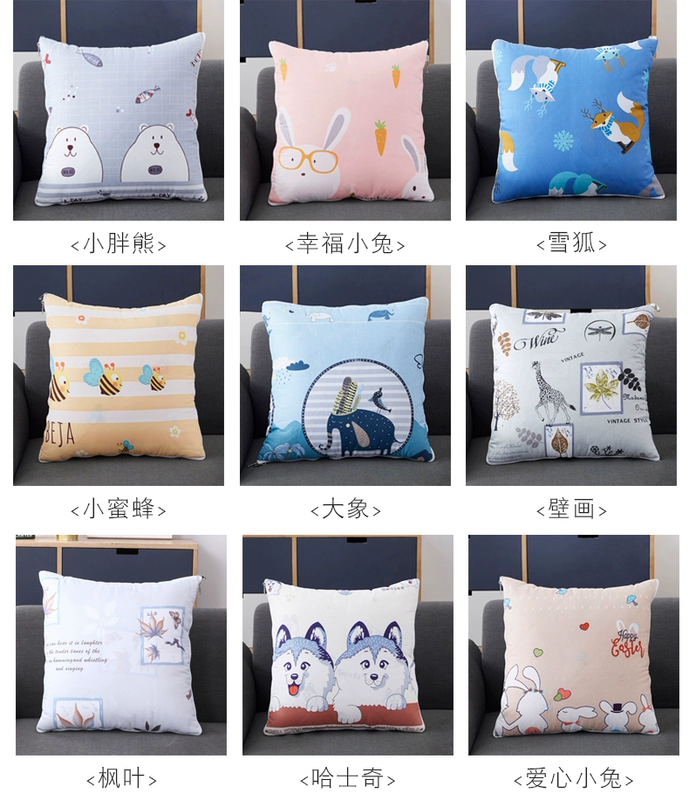 Phim hoạt hình gối chăn kép sử dụng gối sofa văn phòng nghỉ trưa gối được gấp bởi gối đệm xe - Trở lại đệm / Bolsters gối sofa cao cấp