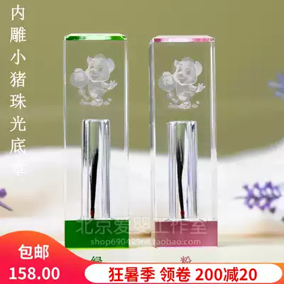 Newborn fetal hair umbilical cord commemorative gift fetal umbilical cord chapter 2019 popular new product pearlescent Crystal Chapter