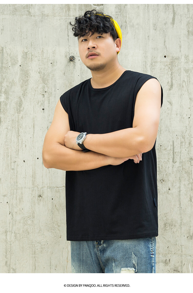 7 size lớn chất béo mồ hôi vest nam rộng rãi thanh niên không tay áo thấm mồ hôi bọ cạp Áo thun 5X code 6 thể thao mùa hè - Lót áo thể thao nam