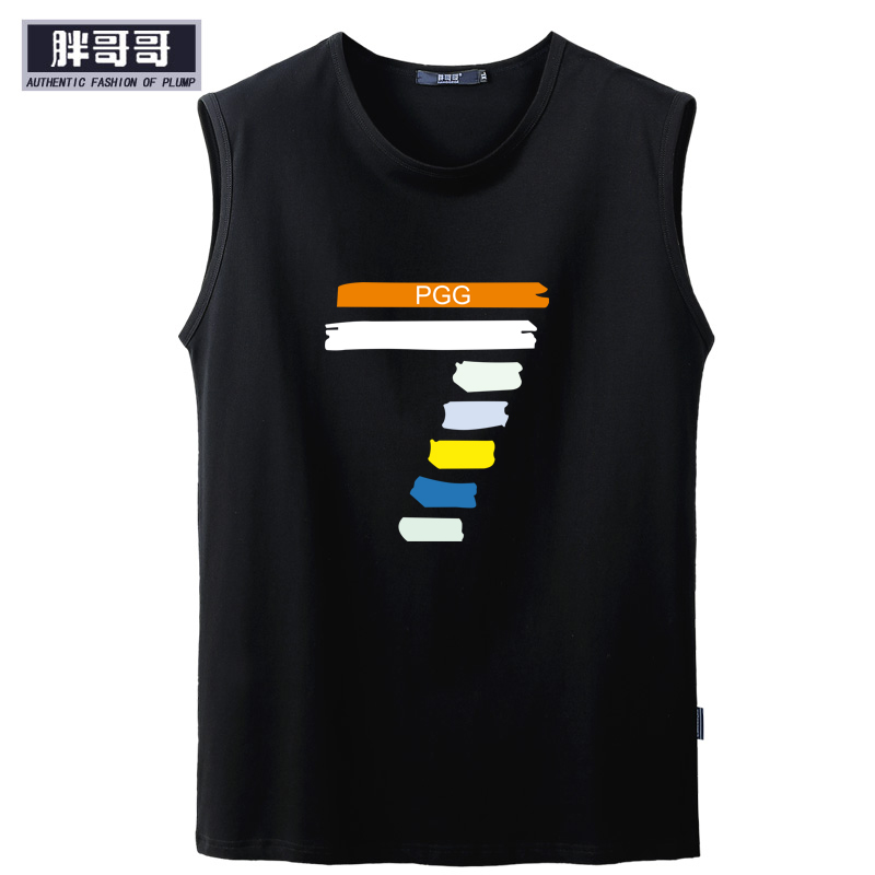 người đàn ông béo cực lớn này vest nam 2020 đơn giản không tay chất béo em trai t-shirt chất béo đàn hồi increaseth t áo mỏng