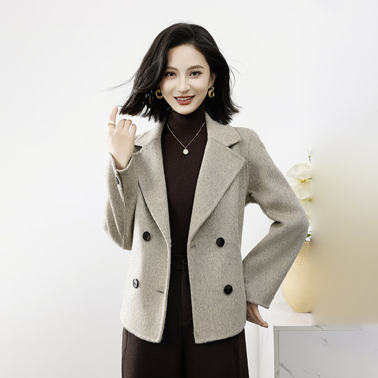 Woolen coat women's woolen top short woolen coat