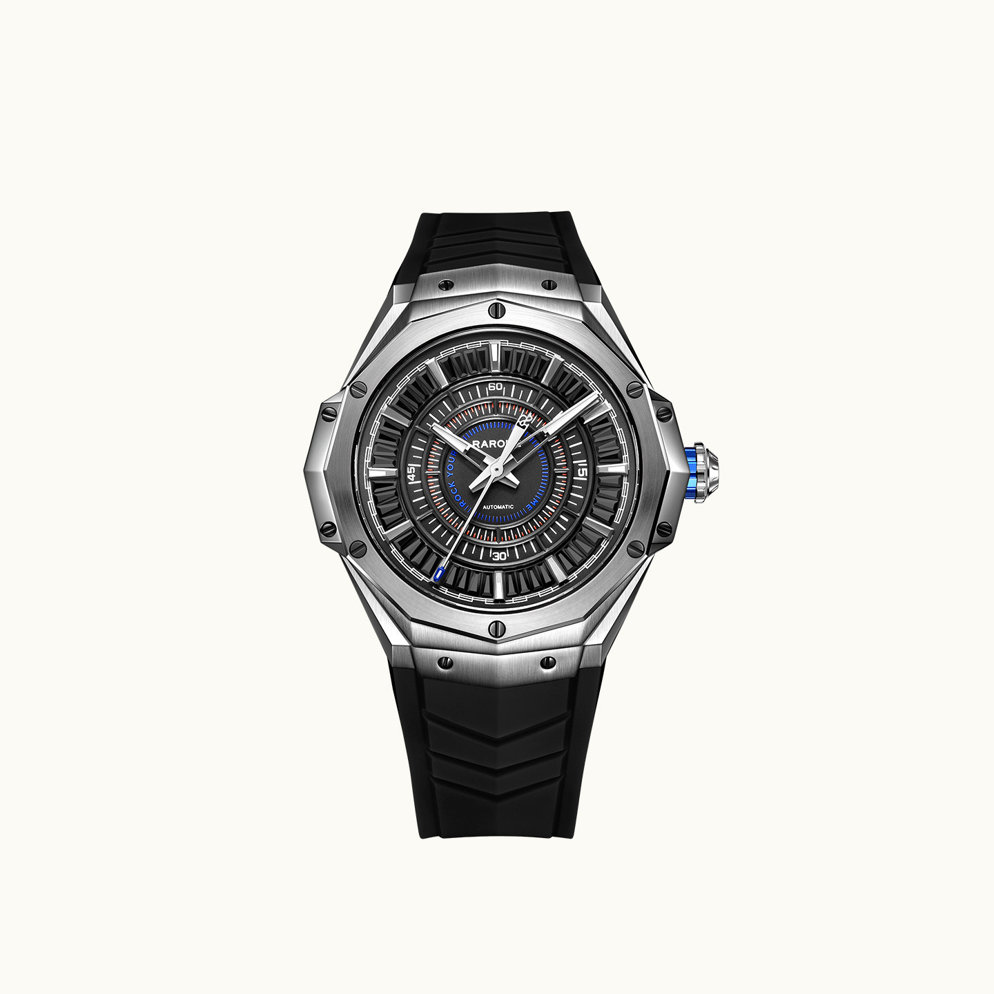 Мужские автоматические механические часы Rarone Renault Black Hurricane Watch, водонепроницаемые фирменные подарочные часы Изображение 1