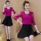 Áo mùa thu nữ 2018 mới khí hàn quốc Slim mỏng tay dài voan nữ áo sơ mi ren ren hoang dã áo sơ mi màu