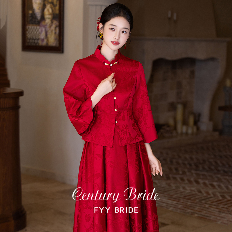 Fengyueyu's "Jianhe" Red New Chinese-Style Wedding Toast Dress Set 2026 New Elegant Engagement Dress