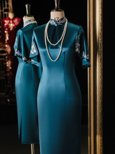 Летнее свадебное платье для матери, элитное ципао