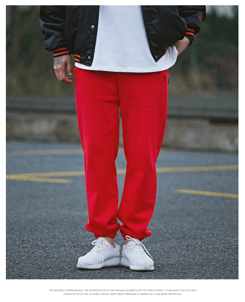Honey Hill Street Street High Street Hip Hop Quần lửng Đường phố Quần thể thao Quần lửng ống rộng Quần bảo vệ Quần âu quần jean nam hàng hiệu