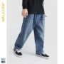 Mùa thu đông 2019 bé trai mới quần jeans ống đứng xu hướng trẻ em đường phố hip hop quần trẻ em lớn - Quần jean quần sooc bò bé gái