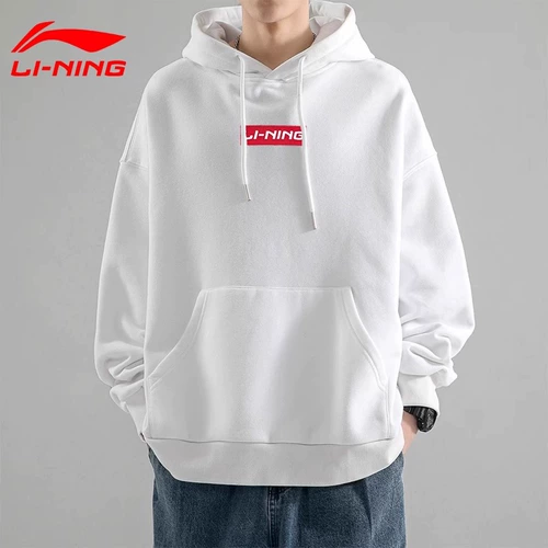 Li Ning, мужская осенняя толстовка, спортивная куртка с капюшоном для отдыха, коллекция 2025 года, подходит для подростков, оверсайз