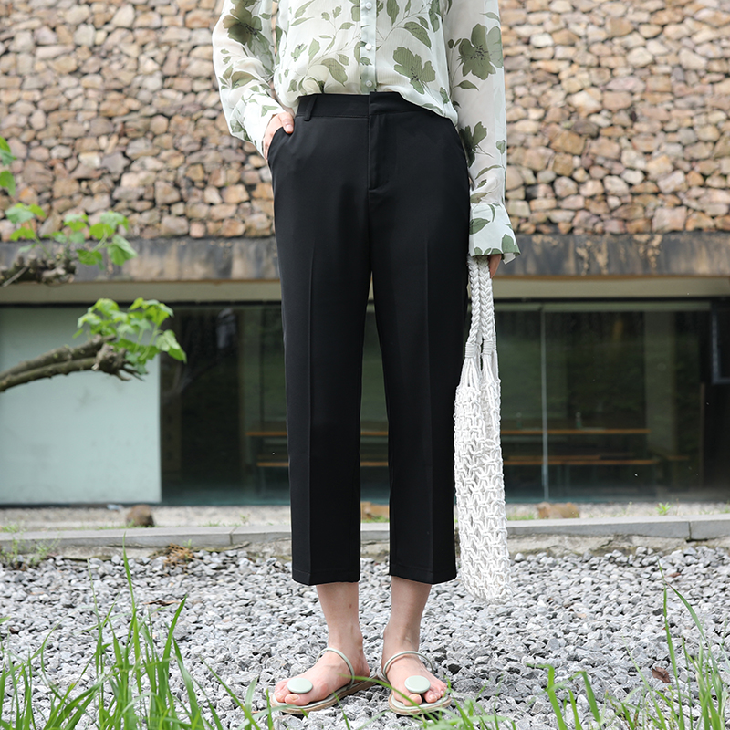 Resurrection Small Sub Summer Brief Black Seven Pants Suit Slightly Loose Snowspun Casual Pants 80% Women