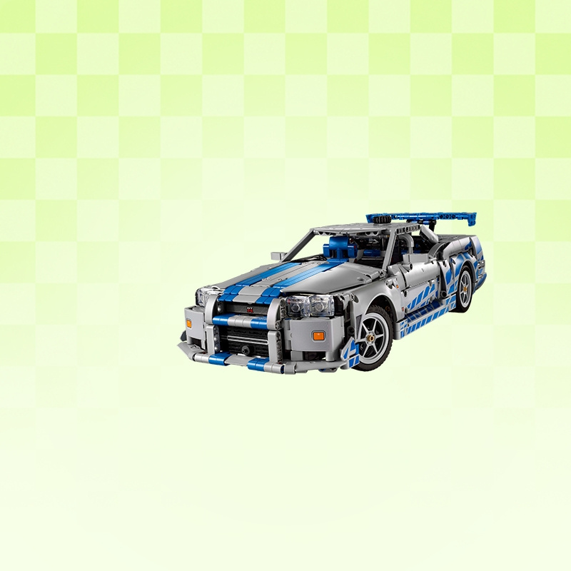 Lego Official Flagship Store 42210 Technic Set Fast & Furious Nissan Skyline Gt-R34 Building Blocks