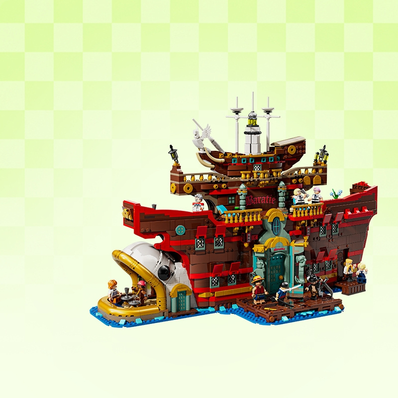 【 Express Delivery】Lego Official official store 75640 One Piece Baratie's Sea Restaurant Building Blocks Toy