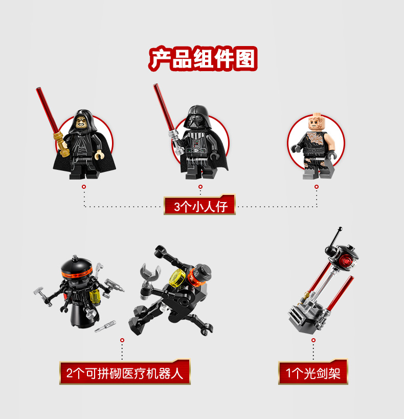 LEGO 乐高 Star Wars 星球大战系列 75183 黑武士的诞生 19.99美元约￥132 买手党-买手聚集的地方