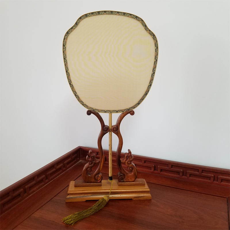 Xiangfei bamboo silk antique pure handmade Chinese wind classical wind round fan blank raw silk cooked silk can be hand-painted fan