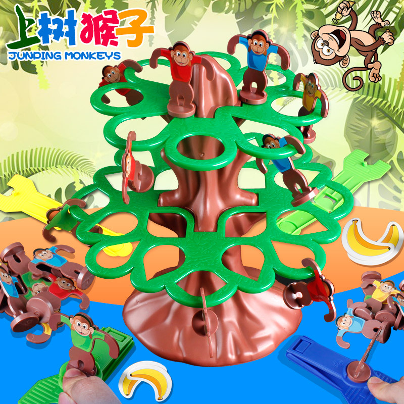 Monkey up the tree happy jump monkey finger catapult bucket monkey climbing tree children educational kindergarten early education toy