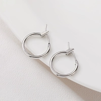 Платиновые серьги, диаметр 14мм, 14mm, 1 пары