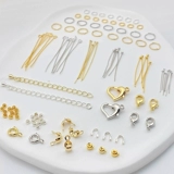 Основной материал с позолотой 14K18K, сохраняющий цвет, аксессуары для ручной отделки своими руками, отверстие иглы на 9 символов, кольцо для рта, удлинительная цепочка с застежкой-карабином