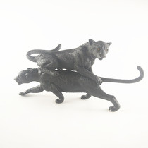 American AAA Loose Cargo Emulation Animal Model Big Black Leopard Mother Black Leopard