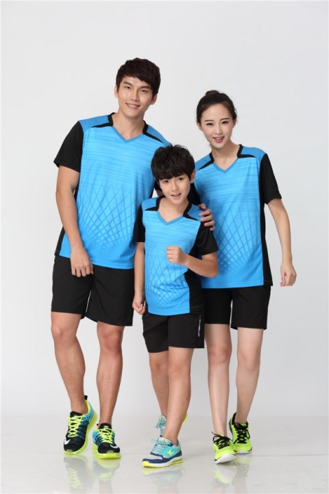 Cặp quần áo bóng chuyền ngắn tay phù hợp với quần vợt bóng bàn quần áo nam và nữ đào tạo thi đấu áo quần áo cầu lông thoáng khí lưới bóng chuyền giá rẻ