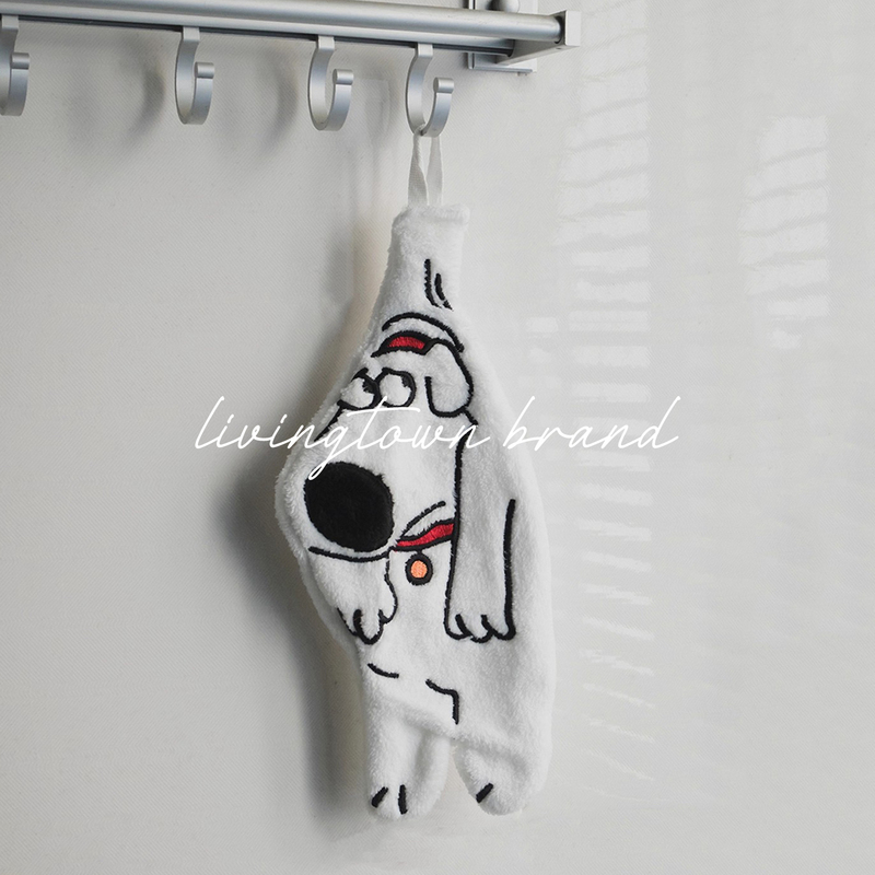 Livingtown Cute and Quirky Home Brian Hanging Hand Towel Absorbent Kitchen Bathroom Handkerchief Livingtown Cute and Quirky Home Brian Hanging Hand Towel Absorbent Kitchen Bathroom Handkerchief