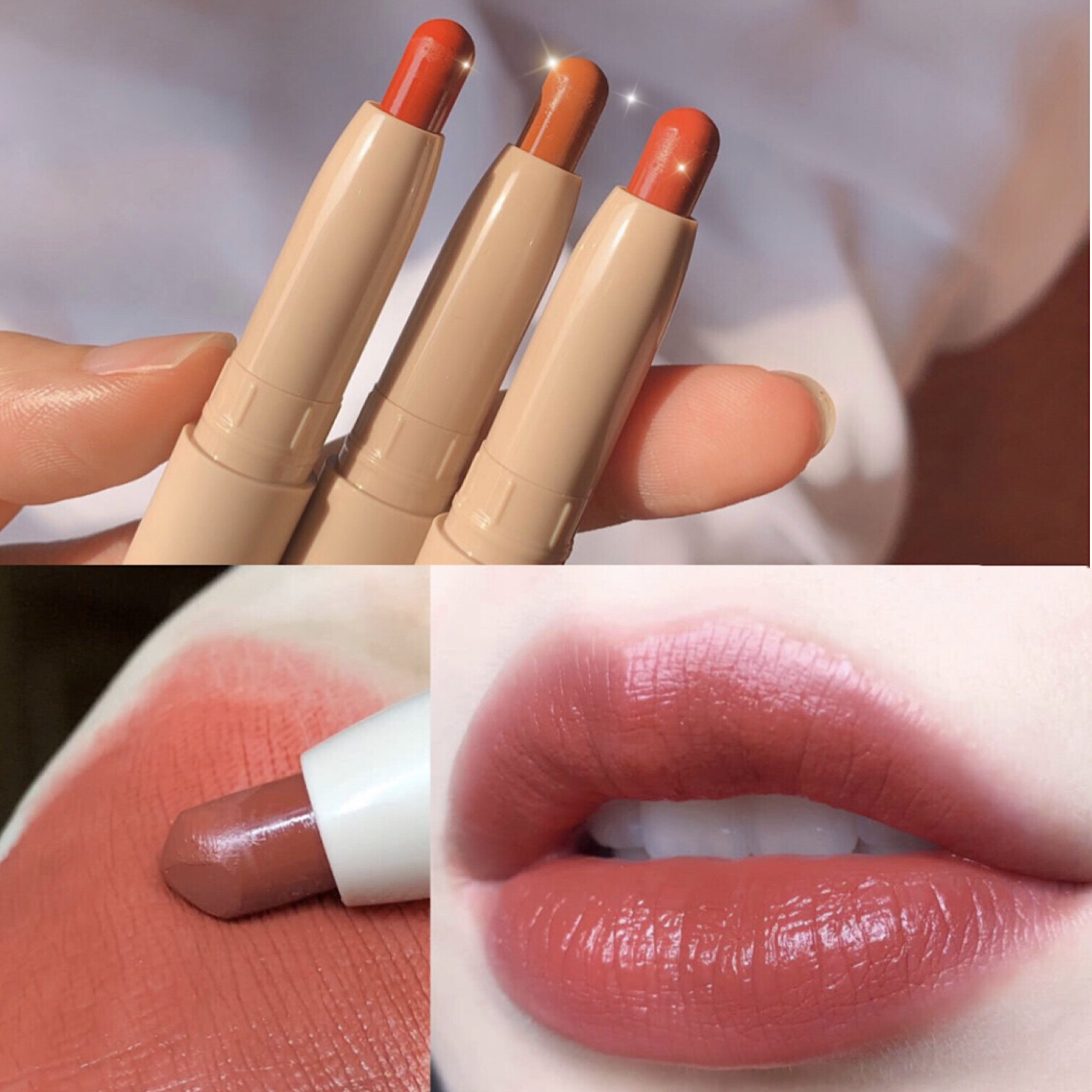 Tender Serge Cream Texture Light Soft Silk Slip ~ FLORTTE Flower Loliya Milk Thu Lipstick Pen