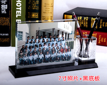 Crystal photo photo frame Photo frame table two-piece set of classmates to take a group photo of the annual meeting high-end office supplies